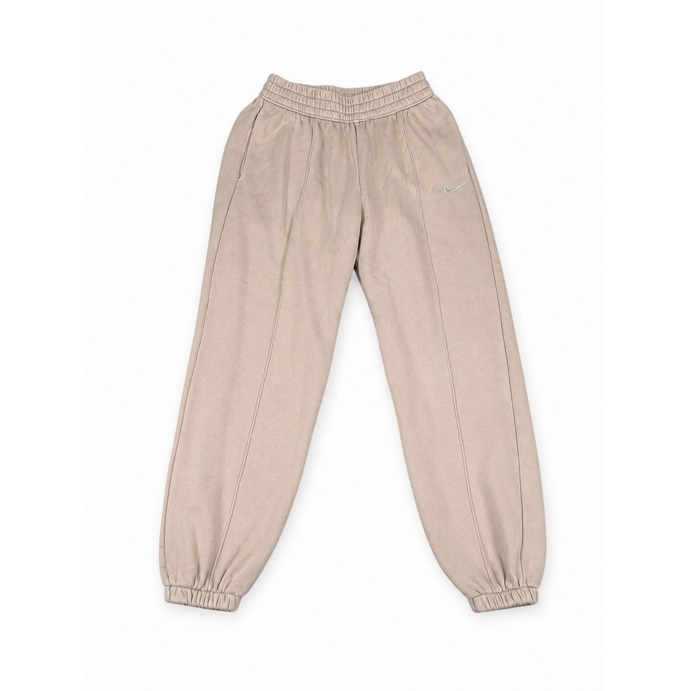 Nike Phoenix Fleece High Waisted Oversized Sweatpants Womens XS Beige Joggers